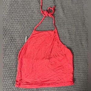 SHEIN Pink Halter Crop Top